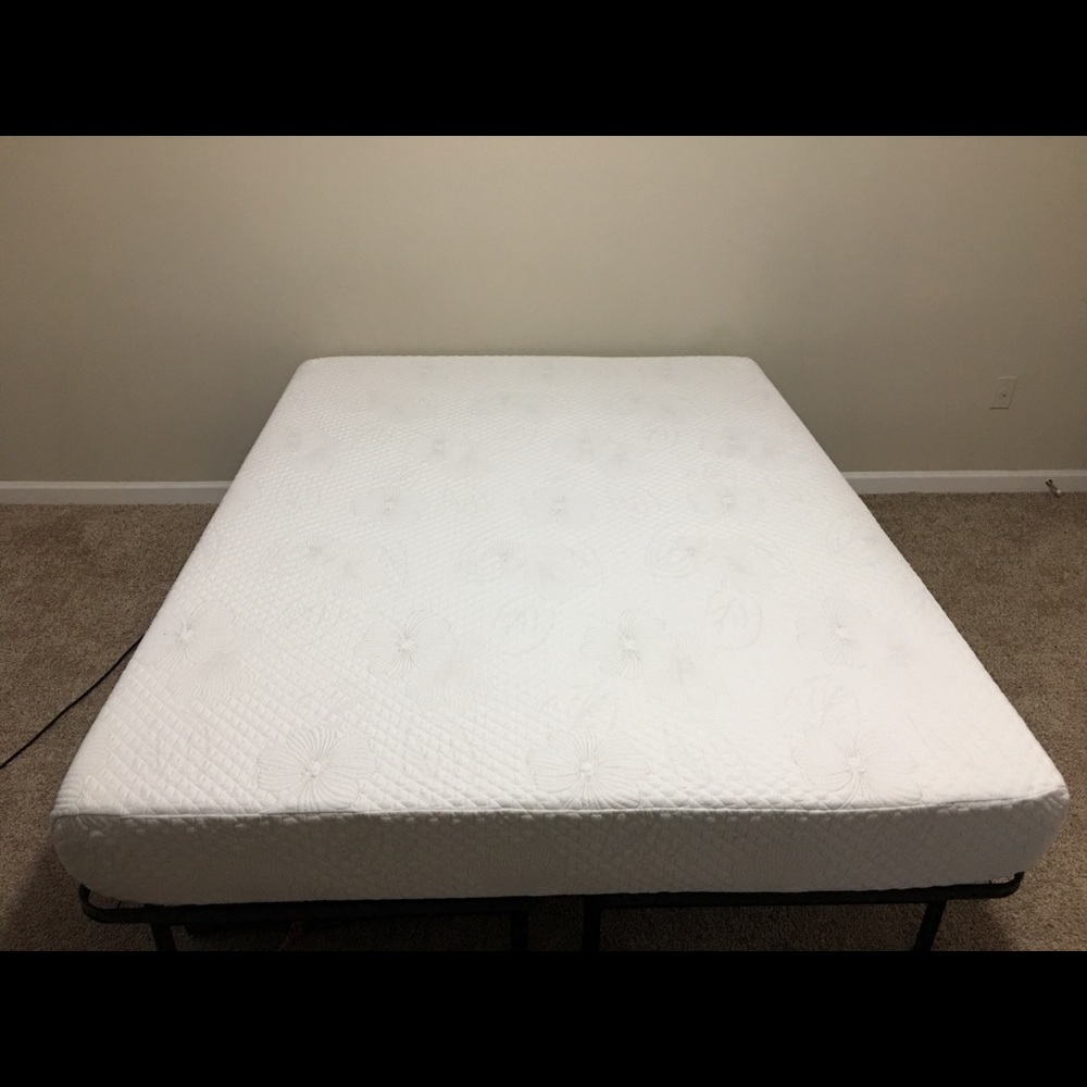 Queen size mattress and bed frame